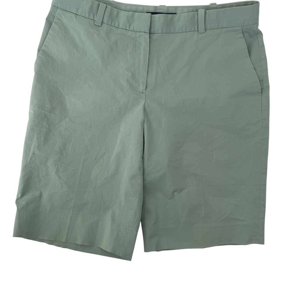 Brooks Brothers Womens‎ Sage Green Chino Bermuda Shorts Size 8 Cotton Stretch